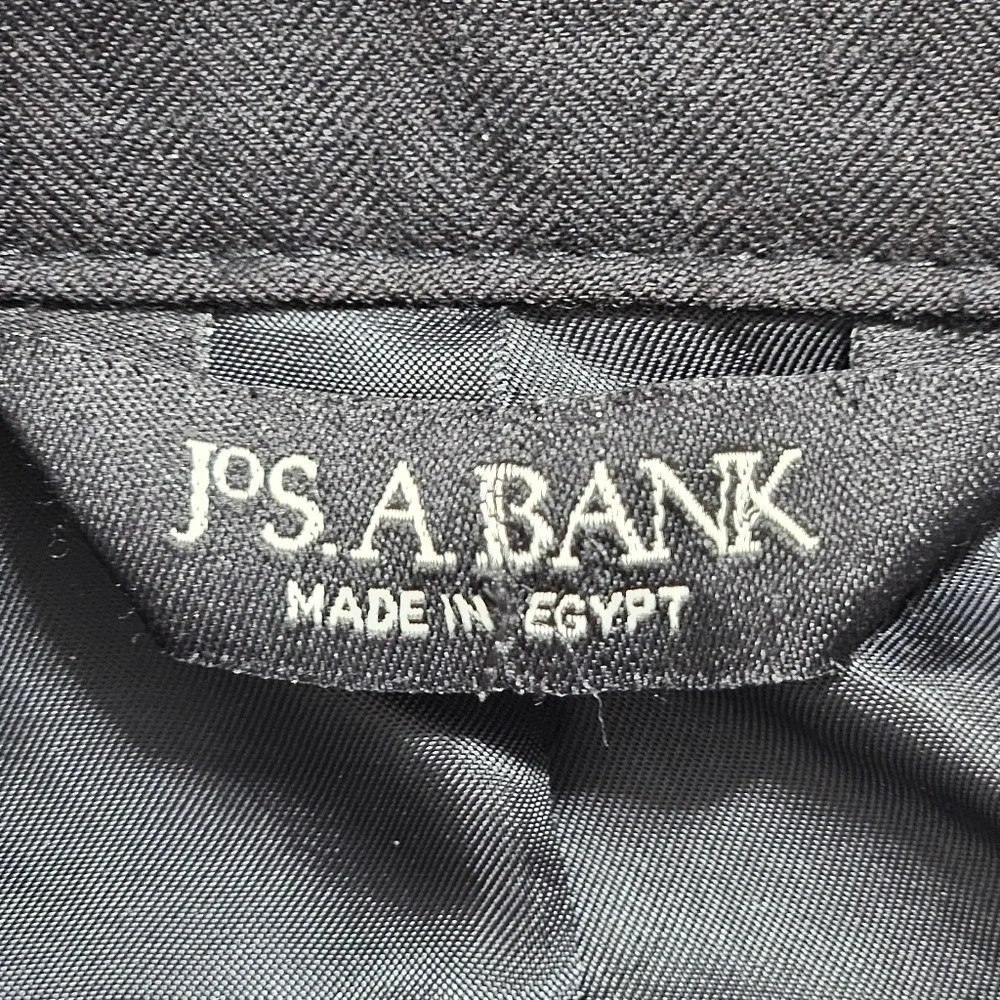 Jos A. Bank Mens 100% Wool‎ Sport Coat Blazer Jacket Wedding Preppy Black 46S